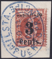 1899-683 CUBA US OCCUPATION PUERTO PRINCIPE 1899 1º ISSUE 3c S. 3mls INVERTED FORGERY USED.  - Used Stamps