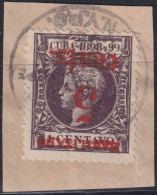 1899-690 CUBA US OCCUPATION PUERTO PRINCIPE 1899 4º ISSUE 5c S. 1c INVERTED DANGEROUS FORGERY.  - Usados