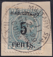 1899-696 CUBA US OCCUPATION PUERTO PRINCIPE 1899 5º ISSUE 5c S. 2mls SMALL NUMBER FORGERY USED.  - Gebraucht