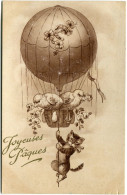 IMAGE SURREALISTE - POUSSINS ET CHAT Dans Un BALLON  - - Montgolfières