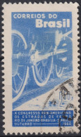 1960 Brasilien ° Mi:BR 990, Sn:BR 913, Yt:BR 698 Locomotive Piston Gear, Tenth Pan-American Railways Congress - Used Stamps
