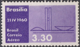 1960 Brasilien AEREO *F  Mi:BR 979, Sn:BR C95, Yt:BR PA83, Parliament Buildings, Inauguration Of Brasilia As Capital - Ungebraucht