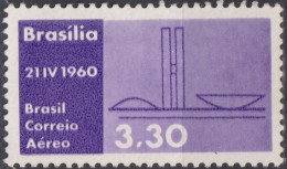 1960 Brasilien AEREO *F  Mi:BR 979, Sn:BR C95, Yt:BR PA83, Parliament Buildings, Inauguration Of Brasilia As Capital - Ongebruikt