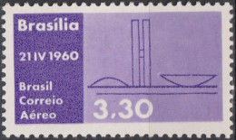 1960 Brasilien AEREO *F  Mi:BR 979, Sn:BR C95, Yt:BR PA83, Parliament Buildings, Inauguration Of Brasilia As Capital - Nuovi