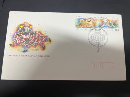 7-3-2024 (2 Y 24) Australia Christmas Island FDC - 1994 (Chinese New Year Of Dog) - Christmaseiland