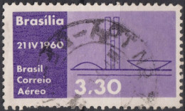 1960 Brasilien AEREO ° Mi:BR 979, Sn:BR C95, Yt:BR PA83, Parliament Buildings, Inauguration Of Brasilia As Capital - Usados