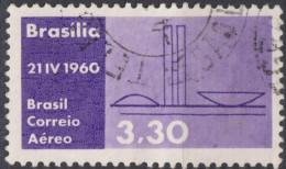 1960 Brasilien AEREO ° Mi:BR 979, Sn:BR C95, Yt:BR PA83, Parliament Buildings, Inauguration Of Brasilia As Capital - Luftpost