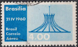 1960 Brasilien AEREO ° Mi:BR 980, Sn:BR C96, Yt:BR PA84, Metropolitan Cathedral Of Brasilia - Gebraucht