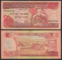 Äthiopien - Ethiopia 10 Birr (1976) Banknote Pick 32b VF (3)  (25140 - Sonstige – Asien