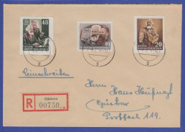 DDR 1954  Karl Marx Blockmarken Mi.-Nr. 388B Und 391B Auf R-Brief Aus Güstrow - Altri & Non Classificati