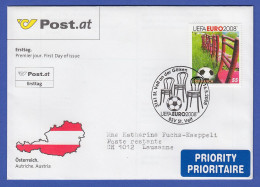 Österreich 2008 Fußball-EM UEFA EURO 2008  Mi-Nr. 2734 Auf Gelauf. FDC - Briefe U. Dokumente