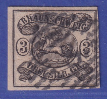 Braunschweig 1853 3 Sgr. Mi.-Nr. 8a Gestempelt Nr. 8  Gepr. LANGE BPP - Brunswick
