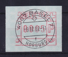 Schweiz FRAMA-ATM Mi-Nr. 3.3b Teildruck Druckausfall Linke Seite  Voll-O BASEL - Automatic Stamps