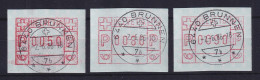 Schweiz FRAMA-ATM Mi-Nr. 3.4b Tastensatz 50-80-90 Gest. BRUNNEN 2.6.86 - Automatenzegels