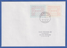 Schweiz FRAMA-ATM Mi-Nr. 3.3b Gummidruck Und Normal-ATM Auf Brief, O ZÜRICH 1982 - Automatic Stamps