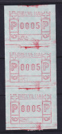 Schweiz FRAMA-ATM Mi-Nr. 3.3b Zusammenhängender 3er-Streifen ** - Automatic Stamps