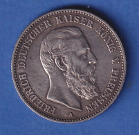 Dt. Kaiserreich Preußen Friedrich III. Silbermünze 2 Mark 1888 A Vz! Patina ! - Andere & Zonder Classificatie