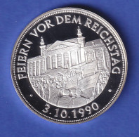 Silbermedaille Feiern Vor Dem Reichstag 3. Oktober 1990 - Zonder Classificatie