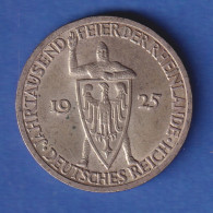 Deutsches Reich Silbermünze Jahrtausendfeier Rheinlande 3 Reichsmark 1925 A Vz - Otros & Sin Clasificación
