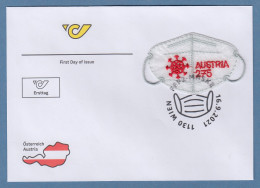 Österreich 2021 Briefmarke FFP2-Corana-Maske 275 Ct. Auf Ersttagsbrief / FDC  - Covers & Documents