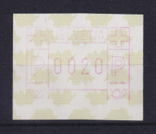 Schweiz FRAMA-ATM Mi-Nr.5xd Wert 0020 **, Ohne Unterlinie - Automatenzegels