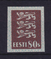 Estland 1928 Wappenlöwe  Mi.-Nr. 86 U  Postfrisch ** / MNH - Estonia