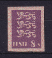 Estland 1928 Wappenlöwe  Mi.-Nr. 78 U  Postfrisch ** / MNH - Estonia