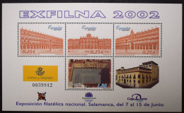 España Spain 2002 Exposición Filatélica EXFILNA 2002 Mi BL106  Yv BF105  Edi 3906  Nuevo New MNH ** - Expositions Philatéliques