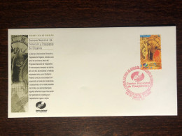 MEXICO FDC COVER 2002 YEAR ORGAN DONATION TRANSPLANTATION HEALTH MEDICINE STAMPS - Mexique