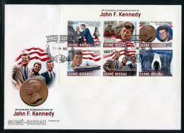 Guinea Bissau 2023, Kennedy, 6val In BF IMPERFORATED In FDC - Kennedy (John F.)