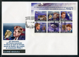 Guinea Bissau 2023, Kennedy, First Live Transmission, 6val In BF IMPERFORATED In FDC - Afrique