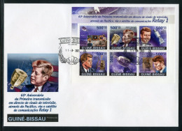 Guinea Bissau 2023, Kennedy, First Live Transmission, 6val In BF In FDC - Kennedy (John F.)