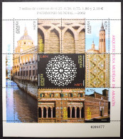 España Spain 2002  Patrimonio Mundial Arquitectura Mudéjar Aragón Mi 3784/89  Yv 3504/10  Edi MP80   Nuevo New MNH ** - Monumenti