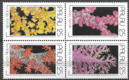 Palau Mnh ** 1990 Corals Set 5 Euros - Palau