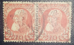 Belgium 10C Pair Used Postmark SON Stamps Classic King Leopold - Autres & Non Classés