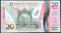 MEXICO $20 ! SERIES DB NEW 16-JAN-2023 DATE ! Jonathan Heat Sign. INDEPENDENCE POLYMER NOTE Read Descr. For Notes - Mexique