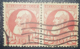 Belgium 10C King Leopold Pair Used Stamps Classic - Other & Unclassified