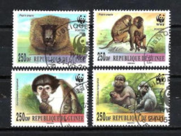 Animaux Singes Guinée WWF 2000 (97) Yvert N° Non Répertorié Oblitérés Used - Monkeys