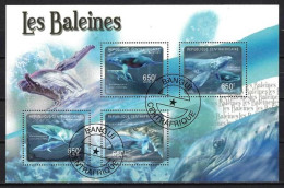 Animaux Baleines Centrafrique 2011 (207) Yvert N° 1972 à 1975 Oblitérés Used - Balene