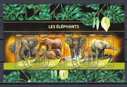 Animaux Eléphants Djibouti 2016 (239) Vert N° 1224 à 1227 Oblitérés Used - Elephants