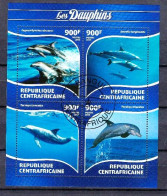 Animaux Dauphins Centrafrique 2015 (294) Yvert N° 3789 à 3792 Oblitérés Used - Delfine