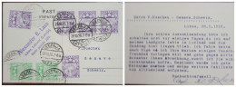 O) 1927 LATVIA,  ARMS AND STARS FOR VIDZEME, KURZEME AND LATGALE, MULTIPLE STAMPS,  ALEXANDER E. LASS,  CIRCULATED TO  G - Lettonie