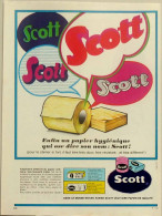 Publicité Papier  PAPIER HYGIENIQUE SCOTT Juin 1967 FAC 1155 - Pubblicitari