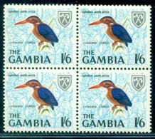 1966 Birds,Vogel,African Pygmy Kingfisher,Definitives,Gambia,218,MNH X4 - Passereaux