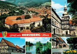 73214850 Herzberg Harz Schloss Innenhof Fussgaengerzone Juessee Hotel Deutscher  - Herzberg