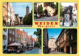 73214783 Weiden Oberpfalz Innenstadt Fussgaengerzone Brunnen Strassencafes Weide - Weiden I. D. Oberpfalz