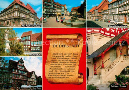 73214624 Duderstadt Fachwerkhaeuser Marktplatz Strassenpartie Mariensaeule Haus  - Duderstadt