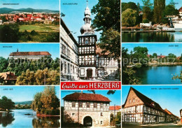 73214572 Herzberg Harz Gesamtansicht Schloss Juessee Schloss Turm Hotel Freibad  - Herzberg
