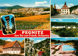 73213528 Pegnitz Panorama Aussichtsturm Rathaus Felsen Schwimmbad Pegnitz - Pegnitz