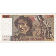 France, 100 Francs, Delacroix, 1990, G.161, SUP, Fayette:F.69bis02b, KM:154e - 100 F 1978-1995 ''Delacroix''